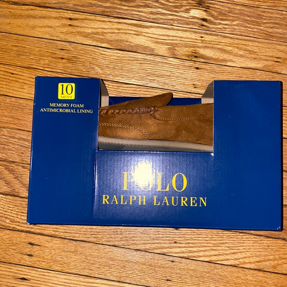 Brand new in box men’s polo raulph Lauren slippers